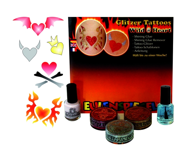 Glitzer Tattoo-Set Wild @ Heart (XL)