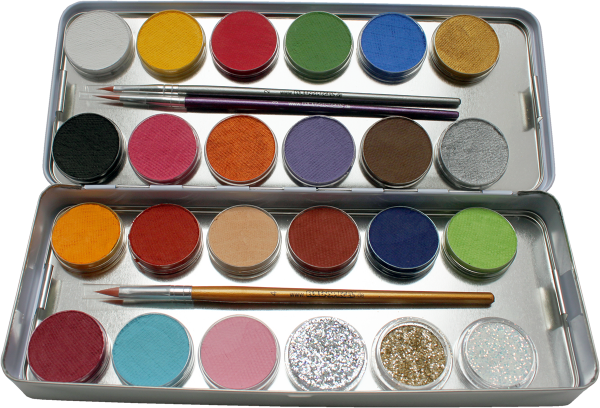 21 Farben 3 Glitzer Metall-Palette